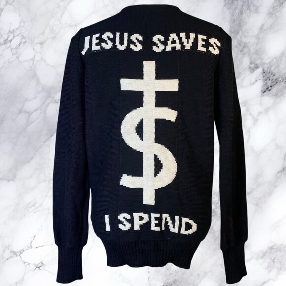 UNIF Sweaters - UNIF Jesus Saves I Spend Cardigan